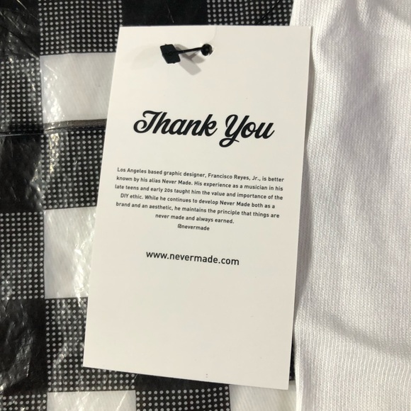 Never Made NM Ruff On Rats White With Tags T shirt - Picture 8 of 8